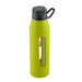 22 Oz Classic Glass Water Bottle with Black Lid and Jacket in Green Apple