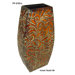 Tall Rectangular Curved Metal Vase