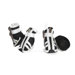 Spring Mesh Checkered Casual Dog Shoes in Black and White