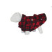Adjustable Plaid Patterned Fashion Dog Coat in Red