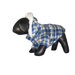 Fashion Zippered Plaid Jacket with Removeable Dog Hood  in Blue