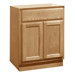 Bostonian Series 24" x 21" Red Oak Bathroom Vanity in Honey Oak Finish