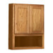 Bostonian Series 24" x 30" Red Oak Over the Toilet Cabinet in Honey Oak Finish