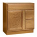 Bostonian Series 30" x 18" Red Oak Bathroom Vanity with Right-Side Drawers in Honey Oak Finish
