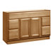 Bostonian Series 48" x 21" Red Oak Bathroom Vanity with Four Drawers in Honey Oak Finish
