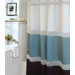 Marin Shower Curtain in Pearl,  Agua and Chocolate