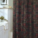 Block Party Shower Curtain in Chocolate / Blush