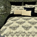 Winged Skull Comforter Set in Khaki / Black