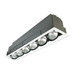 Six Light Multiple Strip Recessed Trim in Black