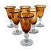 Javier and Efren Large Blown Glass Goblet (Set of 6)