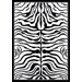 Zebra Print Black/White Rug