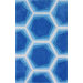 Cine Blue Honeycomb Rug