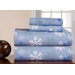 Heavy Weight Printed Flannel Sheet Set in Snow Flakes