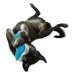Old Soul Slobber-Wick Squeaky Bone Dog Toy in Teal