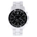 Men's Classic Stainless Steel Watch with Black Chronograph Dial