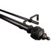 Tudor Urn Double Curtain Rod in Black