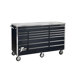 72" 18 Drawer Professional Triple Bank Roller Cabinet in Black