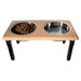 Posture Pro Adjustable Double Pet Diner in Oak