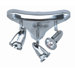 Rocket Three Light Fancy Canopy Track in Brushed Nickel