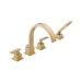 Vero Double Handle Deck Mount Roman Tub Trim with Handshower