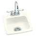 Gimlet Self Rimming Entertainment Sink in Biscuit with Three Hole Faucet Drilling