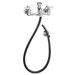 Wall Mount Service Sink Faucet with Loose Key Stops, Rubber Hose, Wall Hook and Double Lever Handle