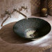 Serpentine Bronze Design on Conical Bell Vessel Sink