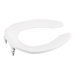 Lustra Elongated Open-Front Toilet Seat with Self-Raising Hinge