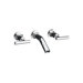 Purist Laminar Wall Mounted Bathroom Faucet with Double Lever Handles
