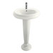 Revival Transitonal Pedestal Bathroom Basin with Single Hole Faucet Drilling