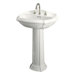 Portrait Pedestal Bathroom Sink with Single Hole Faucet Drilling