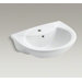Odeon Drop-in Bathroom Sink with Single Faucet Hole