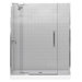 Purist Frameless PIVot Shower Door with 0.25" Thick Crystal Clear Glass, 30.25" - 32.75" x 72.25"