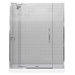 Finial Frameless Pivot Shower Door with 0.38" Thick Crystal Clear Glass, 45.25" - 47.75" X 72.25"