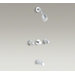 Coralais Three-Handle Bath and Shower Trim Set with Sculptured Acrylic Handles, Valve Not included