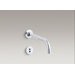 Purist Wall-Mount Commercial Bathroom Sink Faucet Trim with 90-Degree Spout and insight Technology