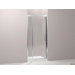 Lattis Semi-Frameless Pivot Shower Door with 0.375" Thick Crystal Clear Glass