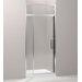 Lattis Semi-Frameless Pivot Shower Door with 0.375" Thick Crystal Clear Glass, 30" - 33" x 76"