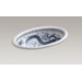 Imperial Blue Design On Camber Under-Mount Bathroom Sink