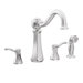 Vestige Two Handle Kitchen Faucet with Side Spray
