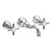 Weymouth Double Cross Handle Widespread Wall Mount Bathroom Faucet