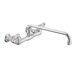 Commercial Two Handle Wall Mount Bridge Faucet with 12" Spout