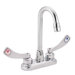 M-Dura Desk Mount Pantry Faucet with Gooseneck Spout and Double Wrist Blade Handle