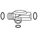 Commercial Shower Arm Diverter with Gaskets