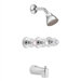 Chateau Thermostatic Three Handle Tub and Shower Faucet Trim