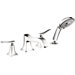 Metris C Double Handle Diverter Roman Tub Faucet with Hand Shower