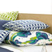 Graphic Traffic Links 18" Decorative Pillow in Indigo