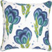 Graphic Traffic Happy Poppies 26" Decorative Pillow in Blue