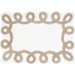 Ruched Ribbon Placemats in White/Platinum (Set of 4)