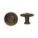 1900 Circa 0.98" Round Knob in Distressed Antique Brass